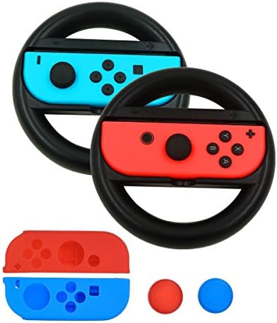 YOCOU Joy-Con Wheel For Nintendo controller,Silicone Joy-con Gel Guards,Pack of 2