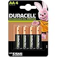 Duracell Rechargeable AA 2500 mAh Batteries Ideal for Xbox Controller, Pack of 4