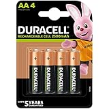 Duracell Rechargeable AA 2500 mAh Batteries Ideal for Xbox Controller, Pack of 4