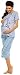 Zeta Ville - Women's Maternity Nursing Pyjamas Soft Jersey Cartoon Print - 220c (Turquoise, UK 16)