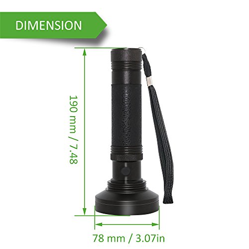 Ustellar UV LED Taschenlampe mit 100 LEDs 395nm, Schwarzlichtlampe UV-Strahler Lampe, Prüfgerät, Haustiere Urin-Detektor für eingetrocknete Flecken Ihrer Hunde, Katzen - 6