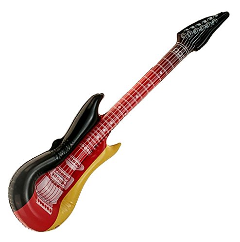 Preisvergleich Produktbild 1 x Aufblasbare Gitarre Deutschland 100 cm Luftgitarre Party-Spaß Fanartikel