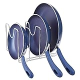 AHORRO DE ESPACIO: Gracias al organizador de sartenes, ollas y tapas, estos utensilios se pueden almacenar de forma que ahorren espacio, ya sea vertical u horizontalmente.