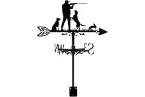 SUPERDANT Girouette de Jardin Exterieur pour Chien Girouette de Chasse et de Chien Girouettes en Métal pour Animaux Noir Signes de Direction Deco Jardin Exterieur