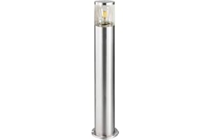 Lindby Lampada da esterni dimmerabile (Moderno) colore Grigio, in Acciaio Inox lampioncino paletto luminoso lampada viale lampione