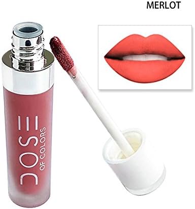 Matte Lip Set,Molie Waterproof Durable Non-Fading Lipstick Cosmetic Sexy Long Lasting Moisture Lip Gloss Fashionable Colors -MERLOT