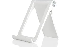 Giftorld Uchwyt na telefon, regulowany stojak na telefon, uchwyt do iPhone 16 15 14 13 12 11 Pro Max XS XR 8 Plus 6 7 Samsung Galaxy S10 S9 S8 S7 Edge S6 Android (biały)