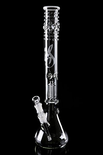 Weedstar Messias Illusion Single Perc Glasbong Wasserpfeife Blubber (NS 19) mit Eiskerben & Diffusersystem
