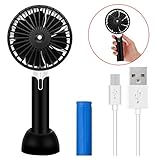 💠【Tragebar & Leise】Dieser Handventilator ist 20 * 3.5 * 9 cm, 135 g, kompakt genug, um in Ihre Handtasche zu stellen, ist sehr leicht zu transportieren. Sodurch könnten Sie unterwegs immer sofortige kühle Luft genießen. Leise und geräuscharm, hat keinen Einfluss auf Ihrem Studium, Arbeit oder Schlaf. Eine beste Geschenkwahl für Ihre Familie, Freunde, Mitarbeiter in diesem heißen Sommer
