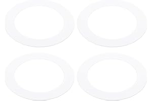 PATIKIL Goof Rings Inner Diameter 2.8", Outer Diameter 3.98", 4 Pcs Metal Goof Rings Cover Recessed Light Trim for Ceiling Wall Fixtures Can Lighting Down Light LED, Matte Finish White