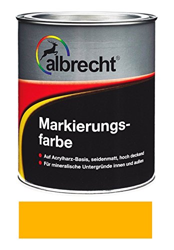 Albrecht 750 ml Parkplatz Markierfarbe Straßenmarkierfarbe Markierung Gelb Matt