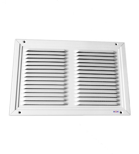 Lüftungsgitter LG-3020 MGS-W Alu Weiß 300 x 200 mm Abluftgitter Lamellengitter Wetterschutzgitter - 2