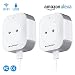 Produktbild WiFi Smart Steckdose, MEAMOR Intelligente WLAN Steckdose, funktioniert mit Amazon Alexa und Google Home, USB Port, Timing Funktion, Fernbedienung Ihre Geräte überall(EU Plug) (10A-USB-2PC)