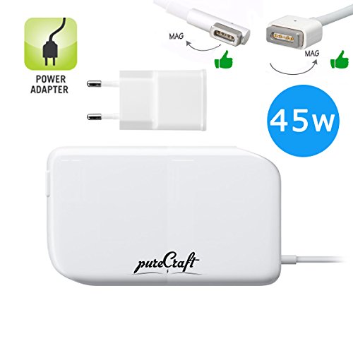 Netzteil Ladegerät 45W magnetic Safe für MacBook Air (A1237 A1304 A1370 A1369 A1370 A1369) Original Purecraft (Deckel und Wache frei)