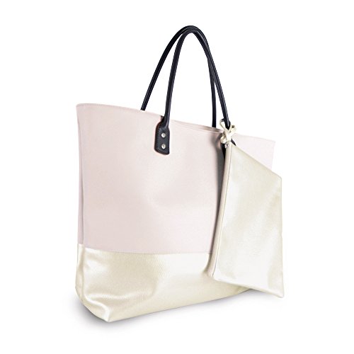 rose gold beach bag