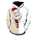 Produktbild Hoodie Herren Langarm, Holeider Pullover Herren Winter Lässig Kapuzenpullover Lächelndes 3D gedrucktes Weihnachten Sweatshirts Kapuzenpulli Kapuzenjacke,