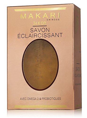 Makari 24K Gold Lightening Soap - With omega 3 & Probiotic - Great for removing scars, strech marks, dead skin cells and rejuvenation leaving the skin smooth