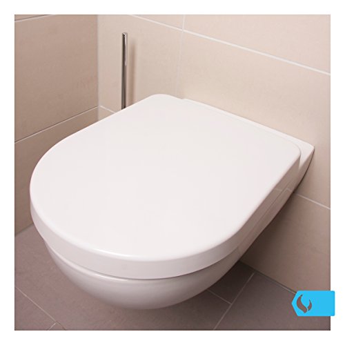 Bullseat 4.1 WC Sitz weiß D-Form • Absenkautomatik / Softclose • abnehmbar • easyclean • Toilettendeckel überlappend • Klobrille • hochwertiges Duroplast - 4