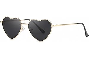 Musivon Herz Sonnenbrille Damen Polarisierte - Vintage Festival Herzform Sonnenbrille Hippie Brille