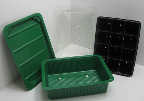 Saatgutschale Kunststoff zum Anzüchten, Saatgut Mini Gewächs Treib Haus Schale (LHS) - 3