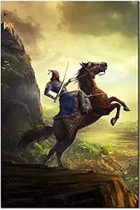 wallpics Chatrapathi Shivaji Maharaj The Great Jumbo Large Size Painting Poster Waterproof Vinyl Sticker for Home Decor,Office, Hall,Living Room,Bedroom,Kids Room (36X24)