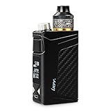 IJOY ® RDTA BOX 100W E-Zigarette Vape Mod Box Kit - Verbesserte RDTA All-in-one elektronische Zigarette Vape Vaporizer Behälter mit VW / TC / Benutzer-Modi - Top Refill 2 ml E Shisha E Cig Vapor Vape Pen Kit - 2600mAh Akku elektronische Zigarette Vapor Pen Kit- Kein Nikotin – Schwarz