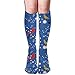 Produktbild Bird And Blooms Blue Comfortable Adult Knee High Sock Gym Outdoor Socks 50cm 19.7inch