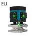 Produktbild seasaleshop Kreuzlinienlaser Selbstnivellierend 3 x 360 Kreuzlinienlaser Grüner 360 Grad Laser Level mit Pulsfunktion für Wand-, ERD- und Deckenbau