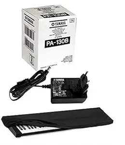 Mexa Compatible With Yamaha PA-130B Adaptor For Yamaha PSR-F50, F51,E243,E253,E263, E343, E353, E363 Keyboard With Dust Cover.