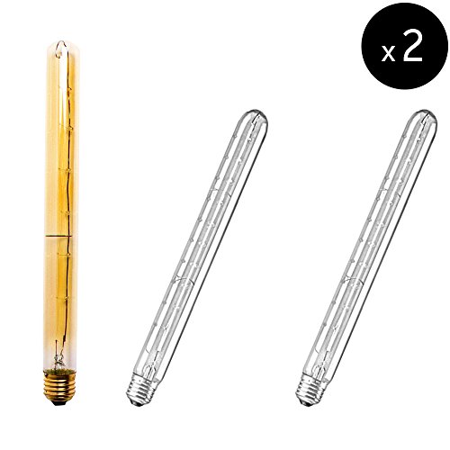 Vintage Glühbirne, Frideko 2 Stück T300 E27 40W Nostalgisch Edison Filament Glühlampe Leuchtmittel warmweiß für Pendelleuchte Wandleuchte Deckenleuchte