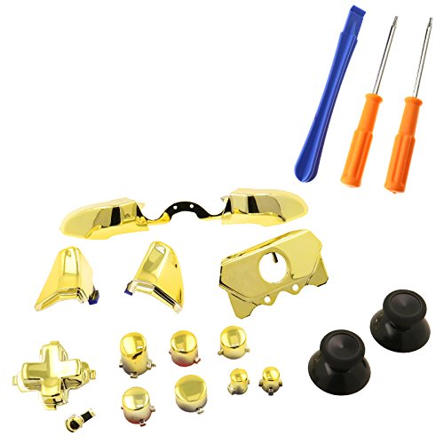 Preisvergleich Produktbild Xbox One Ersatz RB Stoßfänger Trigger Buttons mit Tools Werkzeug Gold