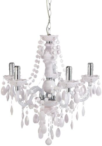 Reality R1107-01 Luster Chandelier with Chrome, White