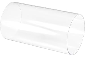 Unifizz Tubo acrilico trasparente rigido rotondo tubo 105 mm ID 110 mm (4-5/16") OD 200 mm lunghezza per lampade e lanterne, sistema di raffreddamento ad acqua