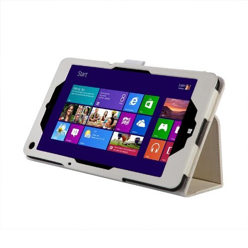 iProtect Kunstleder Tasche weiß für Lenovo ThinkPad 8 Schutz Hülle Case mit Standfunktion 8,3 Zoll