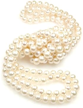 Paris 1920–1920er Stil Super Lang Perle Halskette (Regalsystem Ordnungssystem Textilhülle)–A + Rating Perlen...