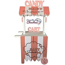 CARRITO DE CHUCHES Candy Cart Baby Shower Rosa. para Decorar. Medidas 132CMS(Alto