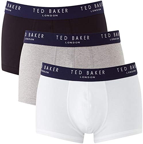 Ted Baker Davinci Three Pack Mixed Clours Plain Trunk Boxer Shorts