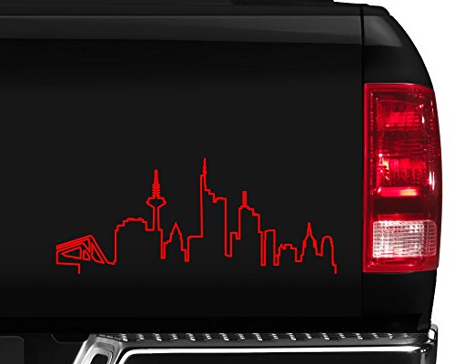 Kontur Frankfurt Skyline Silhouette Aufkleber in 8 Größen und 25 Farben (15×6,2cm schwarz) - 3