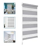 Doppelfunktion: Weil das Duo-Rollo wie eine Jalousie einstellbar ist, bleibt der Blick nach draußen jederzeit erhalten - und das bei gleichzeitigem Sicht- und Lichtschutz!