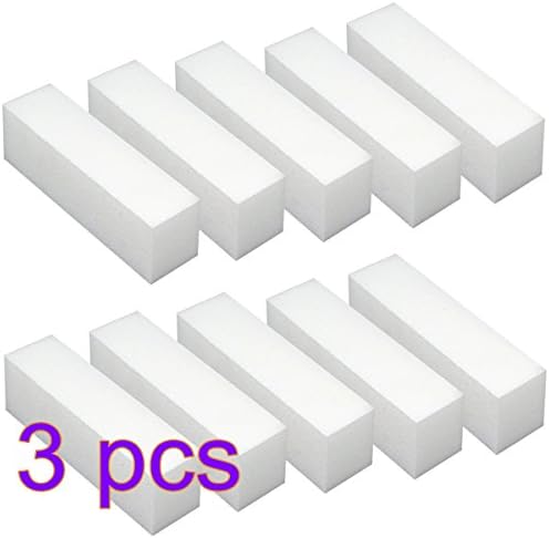 ZHOKE 10x White Acrylic Nail Art Tips Buffer Buffing Sanding Block Files Manicure Tool