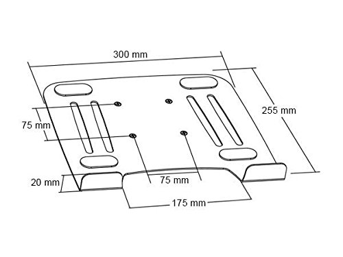 Wandhalterung mit Adapterplatte für Laptop Notebook Netbook Tablets PC Halterung Halter Modell: L52S-IP3S - 8