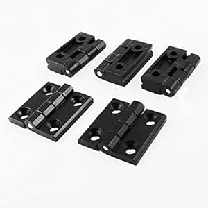 Scharniere aus Metall, 40 mm lang, schwarz, Set mit 5 Stück, für Möbel