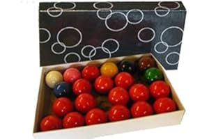 BCE - Set di sfere da biliardo con Snooker standard, 52 mm