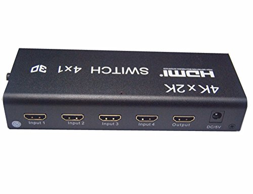 ekobuy® 4 Port HDMI Switch mit Fernbedienung und optische Toslink, Switcher 4 Port, vergoldete Stecker, 3D 4 K Unterstützung, 5.1 Audio Unterstützung HDMI V1.4b für HDTV, PS3, PS4, Xbox One, 360, Bluray Player, DVD-Player etc. (4Port Powered) - 9
