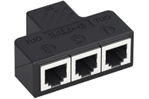 LAMALA Répartiteur téléphonique 3 voies/4 voies convertisseur de prise RJ11 6P6C Adaptateur convertisseur 3/4 ports Adaptateur de sortie pratique Répartiteur de téléphone
