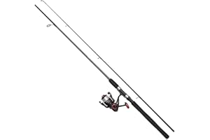 DAM Full Tech Spinning Combo, Freshwater Angler Fishing Rod & Reel Pike Perch Zander & More, Strong Leightweight & Versatile, Black & Grey, 1.80m - 2.7m Moderate Fast Rod, 2000-4000 Size Reel
