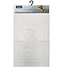 Produktbild Neu Luxus Berührung Dekorativ 2-tlg Badvorleger Und Klovorleger Set Rutschfest Waschbar Badezimmer Toilette Flor Rug - Weiß Bordüre