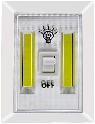 EATPOW COB LED Night Light Wall Switch,Wireless Battery LED Lamp for Bedroom Bathroom Hallway Stairways Corridor Closet Light Warm White.