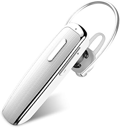Bluetooth Headset, Fuleadture Premium Wireless Bluetooth Headphones with Mic in Ear active Noise Cancelling Handsfree for Gaming Smartphone PC and Other Bluetooth Function Devices for Sports Drive Business White