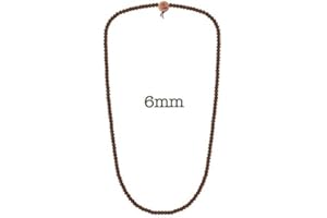 wood fellas Wood Fellas Deluxe Pearl Necklace 6mm braun